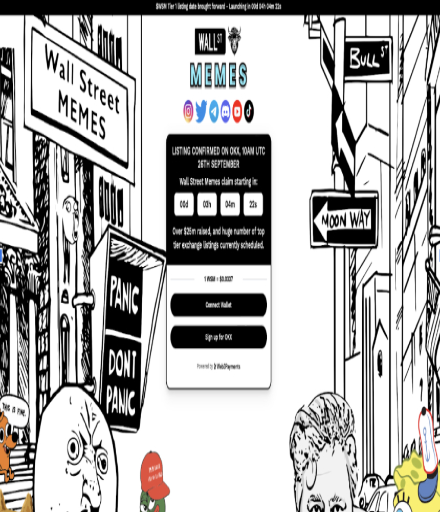 Hot New Meme Coin Wall Street Memes to Debut Exchange Listings with OKX